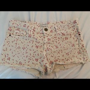Current/Elliot floral print denim shorts